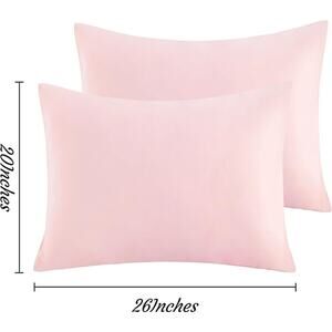 Standard Pillow Cases, 2 Pack Brushed Microfiber Soft, Wrinkle, Fade